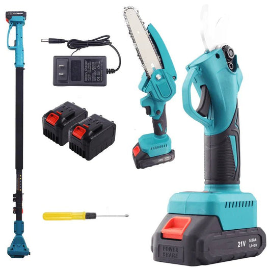 2 in 1 Cordless 8 inch Chainsaw with Pole Saw - AxenBox