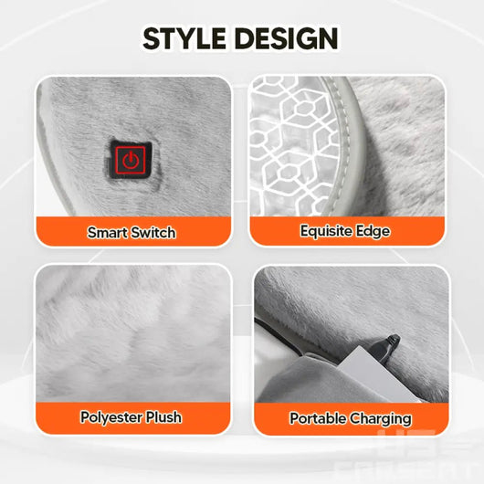 5V USB Easy Controller Fast Heating Non - Slip Heated Winter Seat Cushion for Car - AxenBox