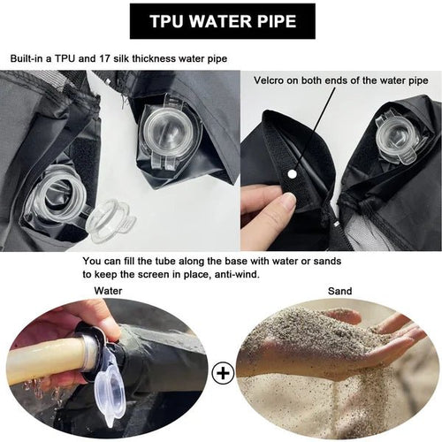 7,5-10 Fuß großer Sonnenschirm mit Moskitonetz, Geschenk für Campingliebhaber