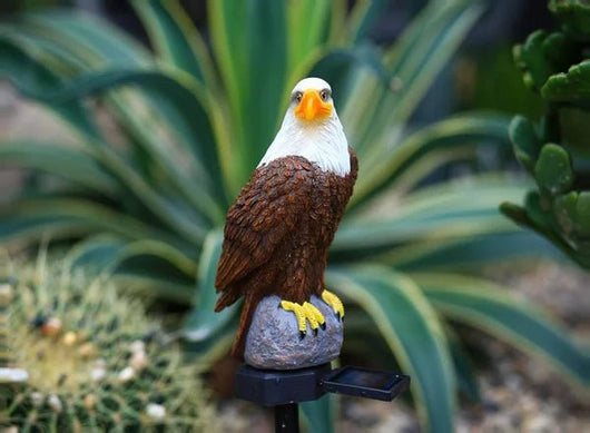 American Eagle Solar Garden Light, Garden Decor - AxenBox