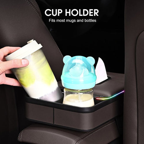 Armlehnen-Staufach mit LED-Ambientebeleuchtung