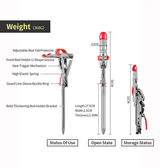 Automatic Fishing Rod Holder, Gift For Fishing Lovers - AxenBox