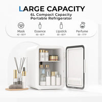 BeautyCool Dual - Temp Skincare Fridge with LED Mirror for Home & Car - AxenBox