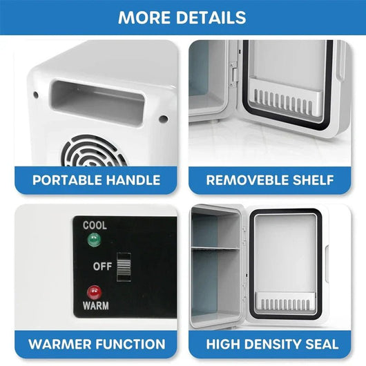 BeautyCool Dual - Temp Skincare Fridge with LED Mirror for Home & Car - AxenBox