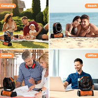 Camping Fan - Powered Fan Rechargeable with LED Lantern - AxenBox