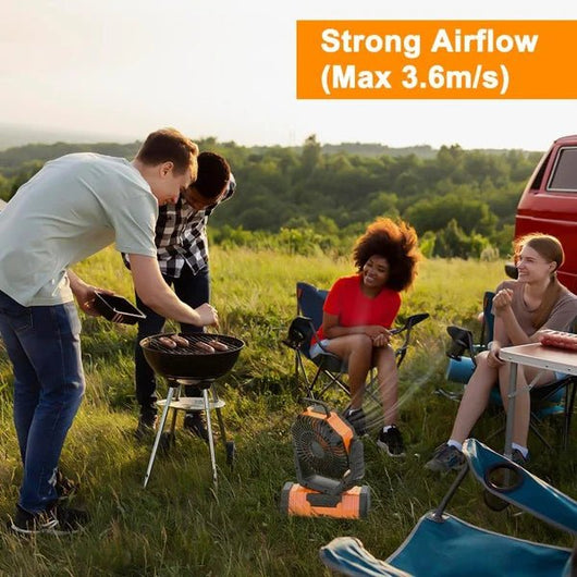 Camping Fan - Powered Fan Rechargeable with LED Lantern - AxenBox