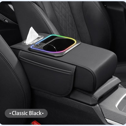 Car Armrest Organizer with USB Charging Ports - AxenBox