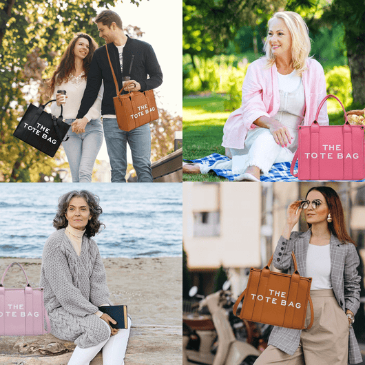 Charloce Fashion Luxury Premium PU Leather Handheld, Shoulder, Crossbody Tote Bag for Women - AxenBox