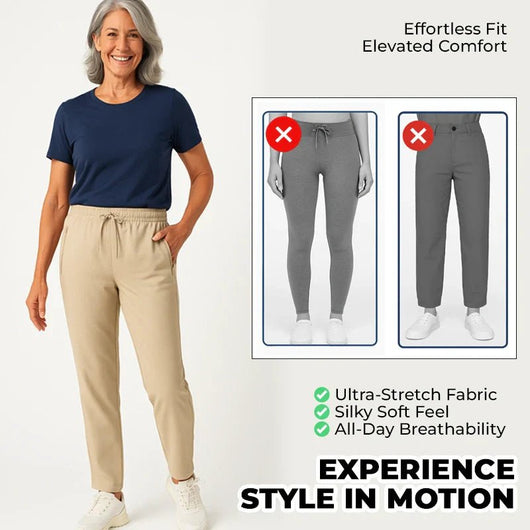 ComfyFlex Women’s Stretch Pants – Breathable, Ultra Soft, All - Day Fit - AxenBox