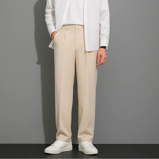 CoolForm Men's Ice Silk Pants – Slim Fit, Super Stretch, Everyday Comfort - AxenBox