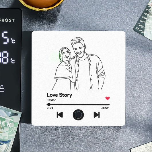 Customized Music Fridge Magnet Personalized Photo Fridge Magnet Can Play Songs and Adjust Volume - AxenBox