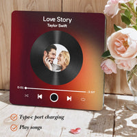 Customized Music Fridge Magnet Personalized Photo Fridge Magnet Can Play Songs and Adjust Volume - AxenBox