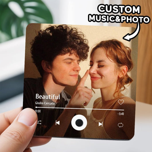 Customized Music Fridge Magnet Personalized Photo Fridge Magnet Can Play Songs and Adjust Volume - AxenBox