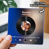 Customized Music Fridge Magnet Personalized Photo Fridge Magnet Can Play Songs and Adjust Volume - AxenBox