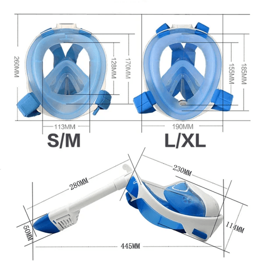 Full Face Snorkeling Mask with Removable Camera Holder - AxenBox