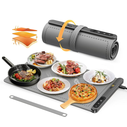 Full Surface Heating Food Warming Mat with 6 Temperature Settings - AxenBox