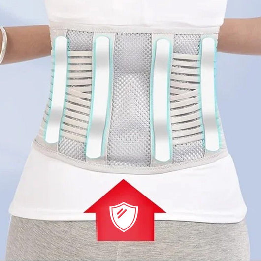 Heat - pressed Mesh Breathable Steel Plate Support Waist Protector - AxenBox