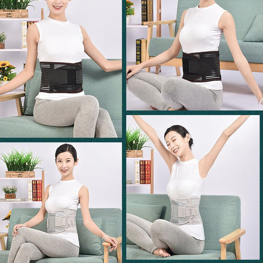 Heat - pressed Mesh Breathable Steel Plate Support Waist Protector - AxenBox