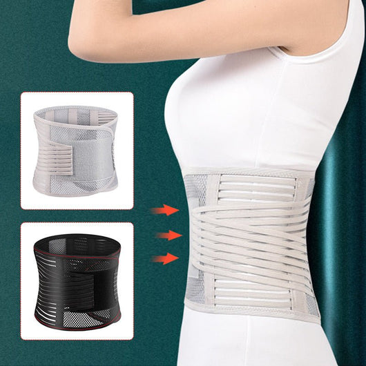 Heat - pressed Mesh Breathable Steel Plate Support Waist Protector - AxenBox