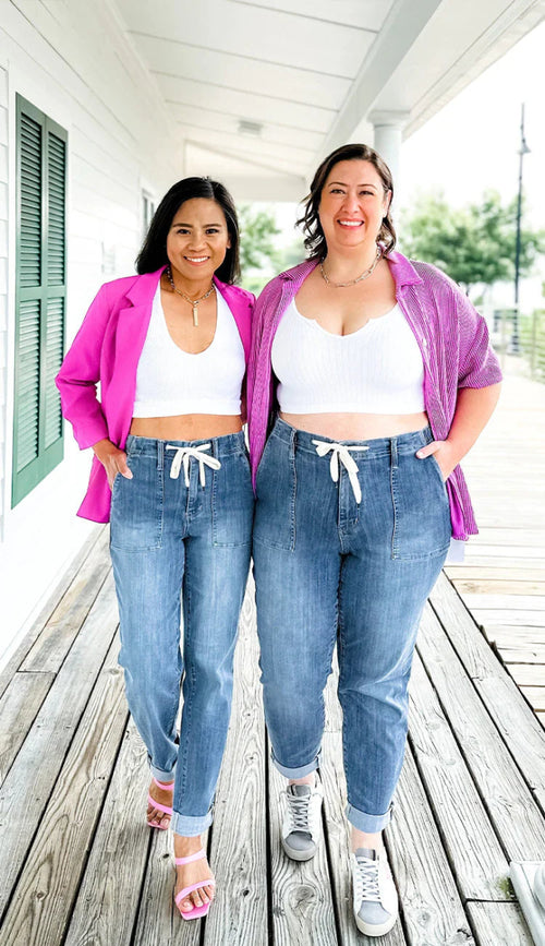 Judy Blue Jeans-Jogginghose zum Überziehen 