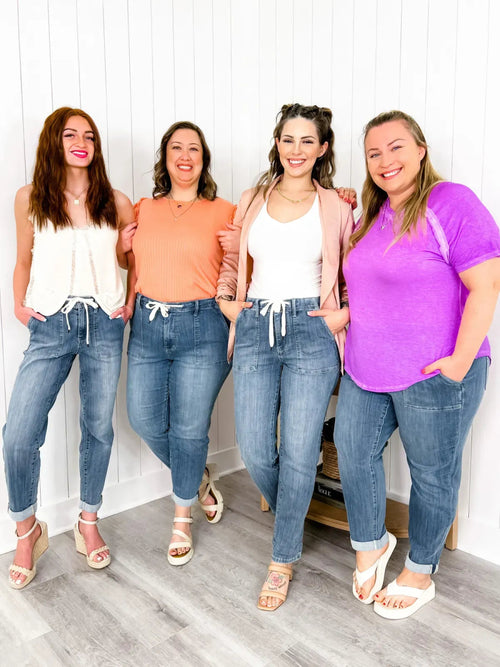 Judy Blue Jeans-Jogginghose zum Überziehen 