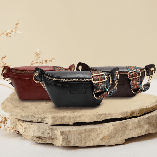 Lannie Women Vintage Bohemian Fashion High Quality Leather Crossbody Bag with Zipper for Casual and Travel - AxenBox