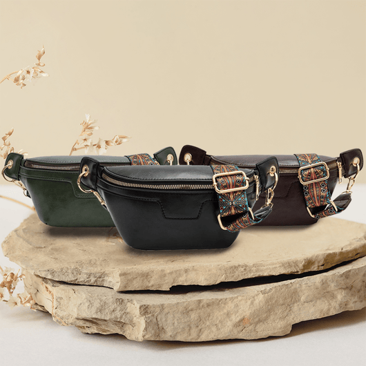 Lannie Women Vintage Bohemian Fashion High Quality Leather Crossbody Bag with Zipper for Casual and Travel - AxenBox