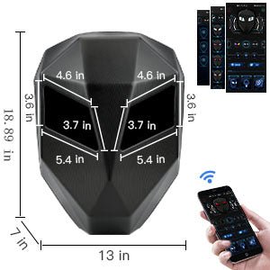 LED-Motorradhelm-Rucksack