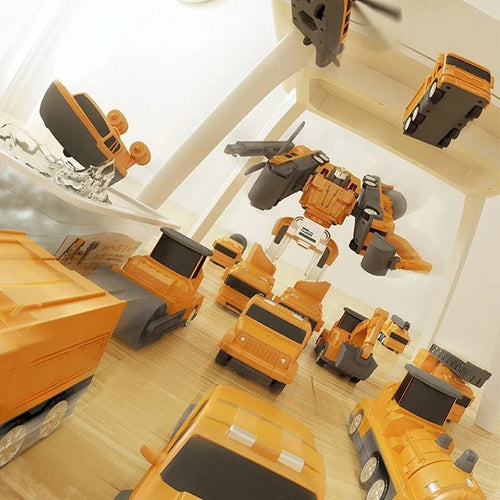 Magnetische Transformations-Konstruktionsautos, zusammengebaute Spielzeuge 