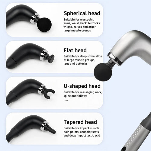 Massagepistole mit verbessertem Verlängerungsgriff, Rückenmassagegerät zur Schmerzlinderung und Tiefengewebsmassage