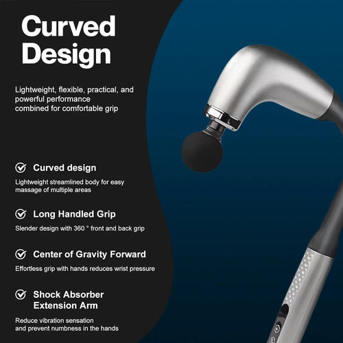 Massagepistole mit verbessertem Verlängerungsgriff, Rückenmassagegerät zur Schmerzlinderung und Tiefengewebsmassage