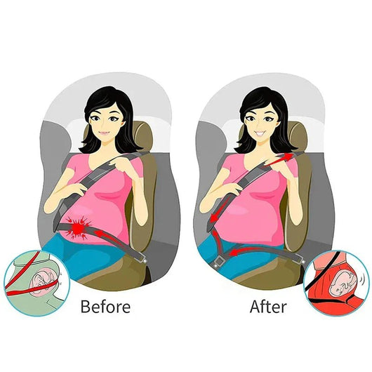 Maternity Seat Belt Adjuster for Pregnant Women – Protects Belly, Safer Car Rides - AxenBox