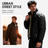 Men's Stylish Warm Jacket & Pants Two - Piece Set - AxenBox