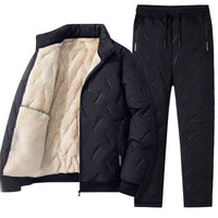 Men's Stylish Warm Jacket & Pants Two - Piece Set - AxenBox