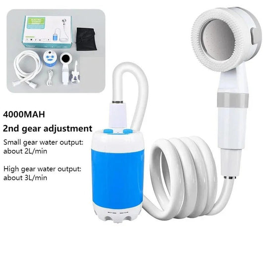 Portable Camping Shower – Rechargeable, Fast Charging, Lightweight & Easy to Use - AxenBox