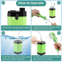 Portable Camping Shower – Rechargeable, Fast Charging, Lightweight & Easy to Use - AxenBox