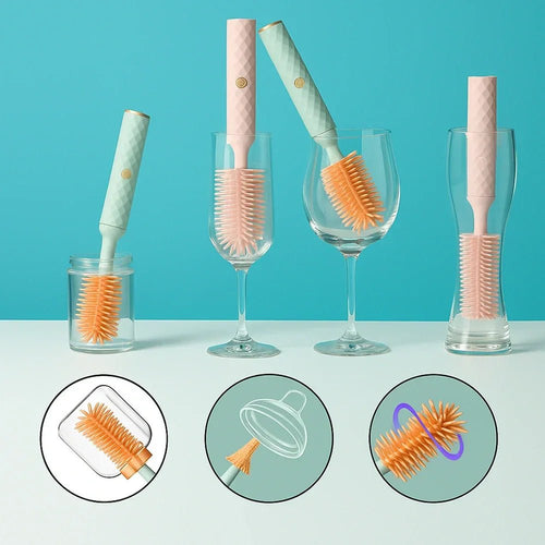 Wiederaufladbares elektrisches Babyflaschenbürsten-Set 