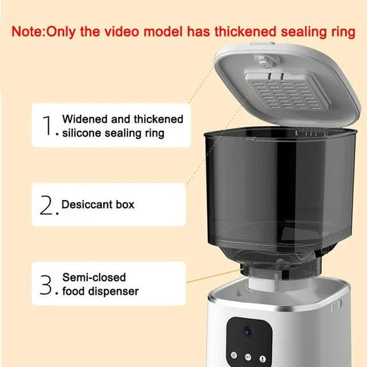Smart WiFi Cat Feeder with Camera & Audio – 6L - AxenBox