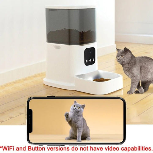 Intelligenter WLAN-Katzenfutterautomat mit Kamera und Audio – 6 l