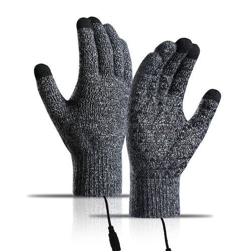 USB-beheizbare Strickhandschuhe – Touchscreen-kompatibel
