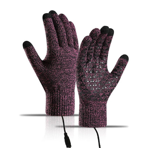 USB-beheizbare Strickhandschuhe – Touchscreen-kompatibel