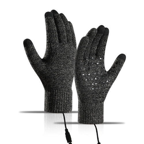 USB-beheizbare Strickhandschuhe – Touchscreen-kompatibel