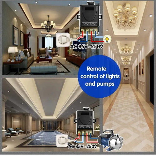 Drahtloses Fernbedienungs-Schalter- und Empfängerset, keine Verkabelung erforderlich 